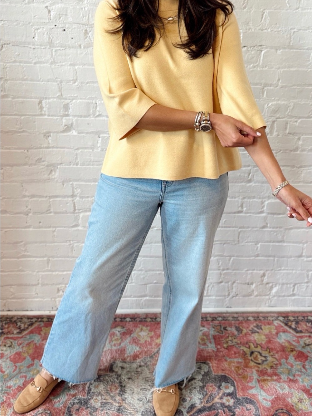NWT FATE KNIT TOP YELLOW SMALL